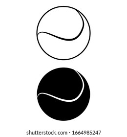 Tennis ball vector logo illustration isolated sign symbol. Icon pictogram for web graphics