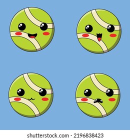 El juego de vectores de bola de tenis es una caricatura vectorial, un doodle lindo con un tema escolar.
Perfecto para el diseño de camisetas, mercadería, pegatinas, logotipos, emojis, etc.
