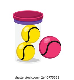 Tennis Ball Vector style icon. Eps 10 file