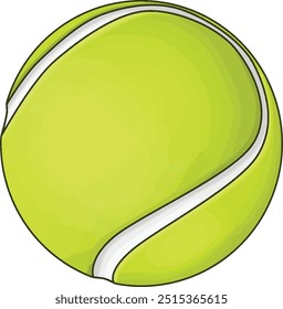 a tennis ball with a white stripe