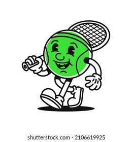Cartoon mascot of tennis ball doctor 6681066 Vector Art at Vecteezy