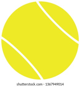 Tennis ball yellow icon vector illustrator design isolated on white background.