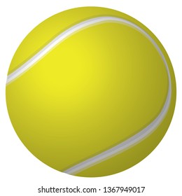 Tennis ball yellow icon vector illustrator design isolated on white background.