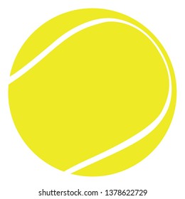 Tennis ball yellow icon vector illustrator design isolated on white background.