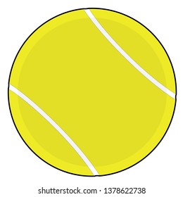 Tennis ball yellow icon vector illustrator design isolated on white background.