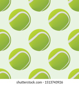 Tennis balls seamless pattern background.