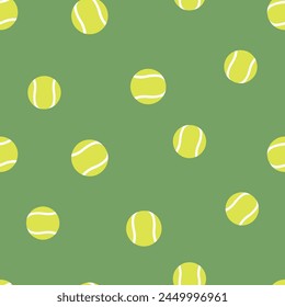 Tennis Balls seamless pattern design all over print vector illustration