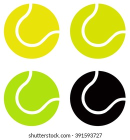 Tennis Balls Silhouette Vector Illustration Stock Vector (Royalty Free ...