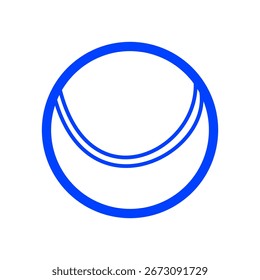 Ilustración de icono lineal de vector de pelota de tenis.