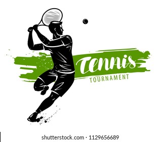 Tennis banner. Sport concept, vector illustration