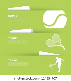 Tennis banners - vector illustration