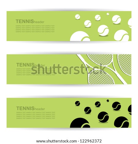 Tennis Banners Vector Illustration Stock Vector (Royalty Free