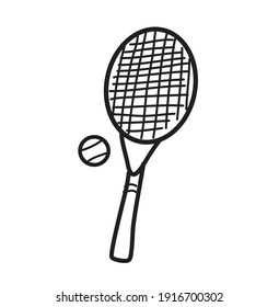 tennis bat and tennis ball icon