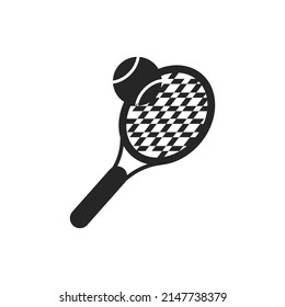 tennis bat and ball icon silhouette vector