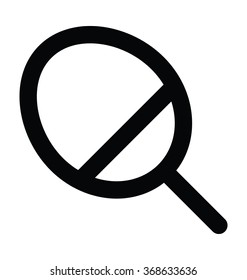 Tennis Bat Bold Line Vector Icon