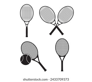 Tennis bat Clipart, Tennis Heartbeat, Tennis Ball and Tennis Monogram