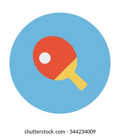 
Tennis Bat Colored Vector Icon
