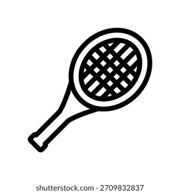 Tennisschläger-Symbol, Linie Vektorgrafiken