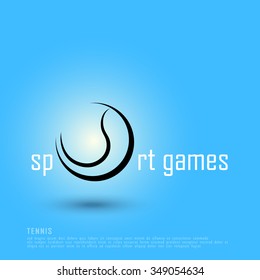 Tennis Blue Freehand Sketch Graphic Design Vector Illustration EPS10

