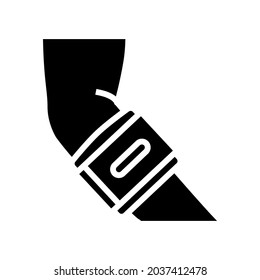 tennis braces glyph icon vector. tennis braces sign. isolated contour symbol black illustration