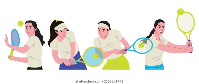 Tennis can be played by both male and female players. Whoever accumulates the highest score is the winner.