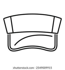 Tennis cap with big empty visor template, front view, apparel design mockup