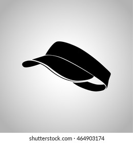 Tennis cap icon on the background