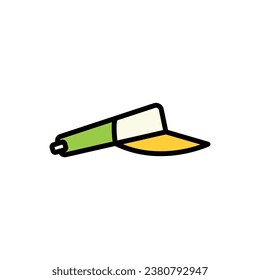 Ilustración del vector de iconos de capucha de tenis