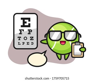 Tennis cartoon as a ophthalmology