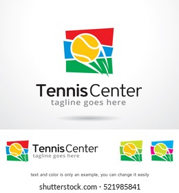 Tennis Center Logo Template Design Vector