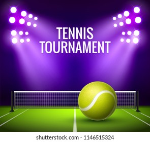 Tennis Championship game tournament background. Tennis competition flyer poster league design.
