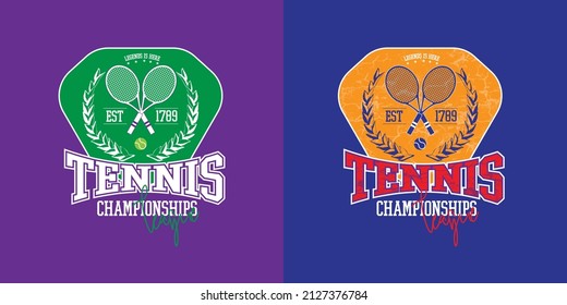 Tennis Championship League Print for Tee, Sweat, Tanktop. vector file.