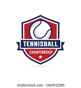 Tennis championship logo design vector