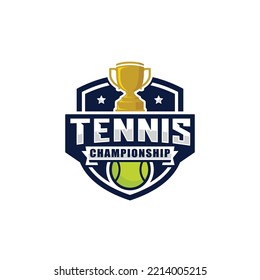 Tennis championship logo design vector