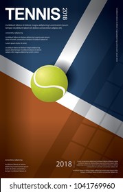 Tennis Championship Poster Vector illustration