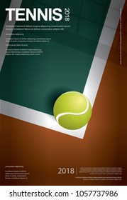 Tennis Championship Poster Vector illustration