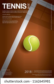 Tennis Championship Poster Vector illustration