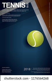 Tennis Championship Poster Vector illustration