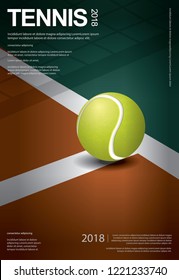 Tennis Championship Poster Vector illustration