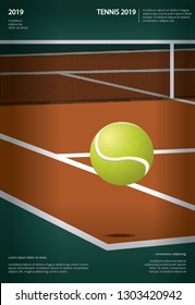 Tennis Championship Poster Vector illustration