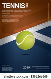 Tennis Championship Poster Vector illustration