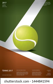 Tennis Championship Poster Vector illustration