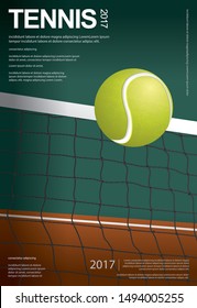 Tennis Championship Poster Vector illustration