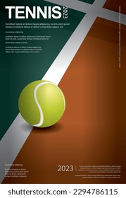 Tennis Championship Poster Vector illustration