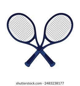 Tennis championship or tournament poster design. Tennis racket and ball isolated. Vector illustration.