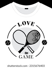 Tennis club graphic design for t shirt print, card and poster.