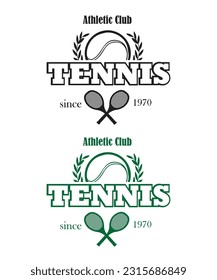 Diseño gráfico del club de tenis para la impresión de camisetas, tarjetas y afiches.