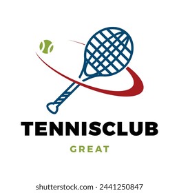 Tennis Club Icon Logo Design Template