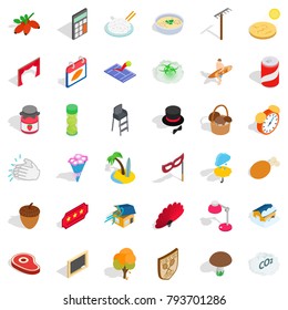 Tennis club icons set. Isometric style of 36 tennis club vector icons for web isolated on white background