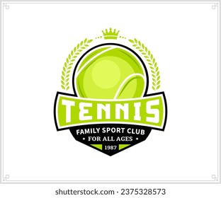 Tennis club logo design. Tennis emblem for tournament, recreation and clubhouse